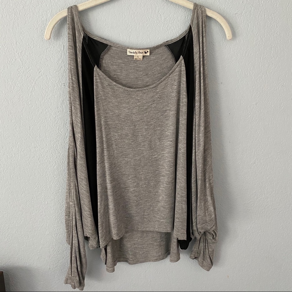 Double Zero Cold Shoulder Flowy top